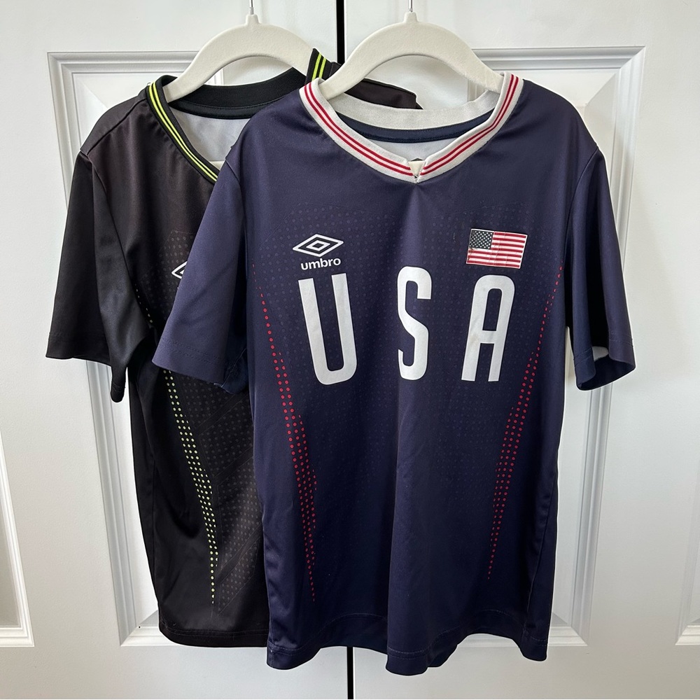 Set of 2 Umbro Boys Soccer T-Shirts (including Team USA)
